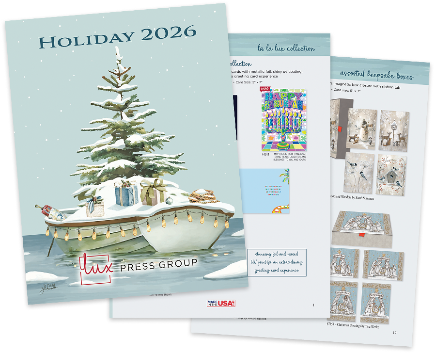 Lux Press Group Holiday 2026 catalog cover